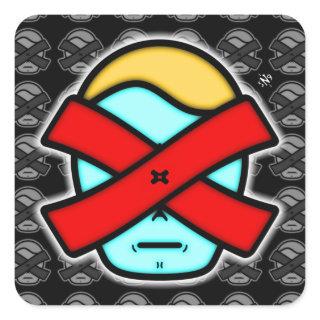 Mr X - Anonymous mysterious person v2.1  Square St Square Sticker