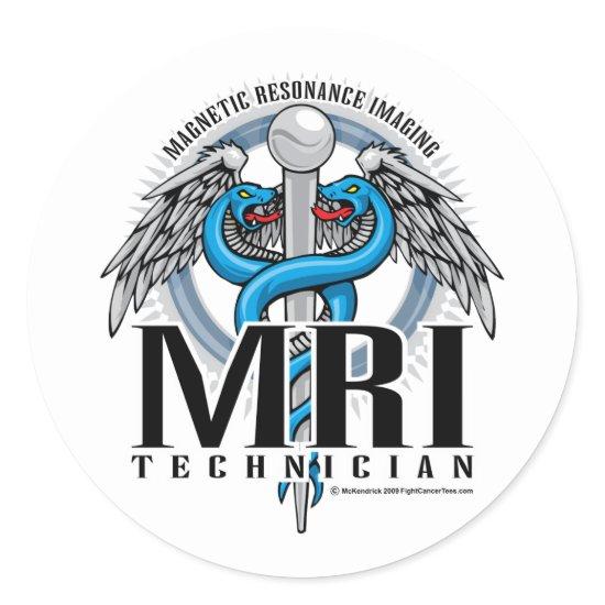 MRI Tech Caduceus Classic Round Sticker