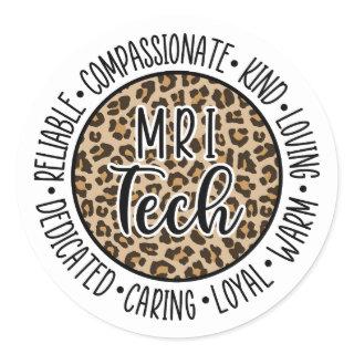 MRI Technologist Leopard, Radiology, MRI Tech Classic Round Sticker