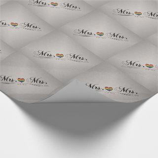 Mrs. and Mrs. Lesbian Pride Typography Design