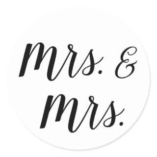 Mrs. and Mrs. stickers