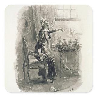 Mrs Betsy Trotwood, from 'Charles Dickens: A Gossi Square Sticker