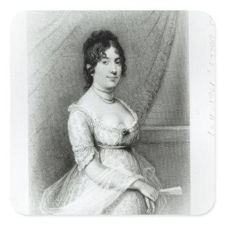 Mrs James Madison, Dolley Payne , c.1804-55 Square Sticker