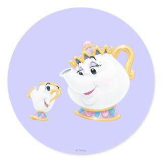 Mrs. Potts and Chip Classic Round Sticker