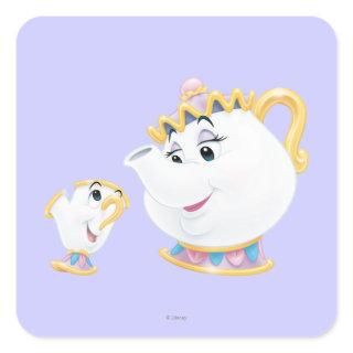 Mrs. Potts and Chip Square Sticker