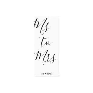 Ms to Mrs bridal shower Poster Canvas Print