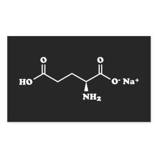 MSG Monosodium Glutamate Molecule Chemical Formula Rectangular Sticker
