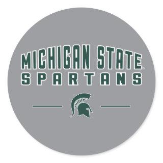 MSU Pennant | Michigan State University 4 Classic Round Sticker