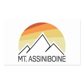 Mt. Assiniboine Retro Rectangular Sticker