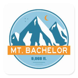 Mt. Bachelor Oregon Stars Moon Square Sticker