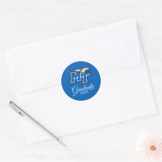 MT Blue Raiders Classic Round Sticker