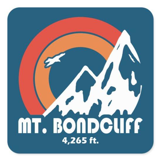 Mt. Bondcliff New Hampshire Sun Eagle Square Sticker