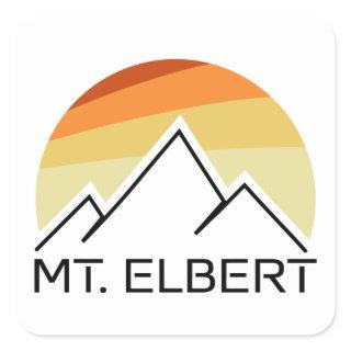 Mt. Elbert Colorado Retro Square Sticker