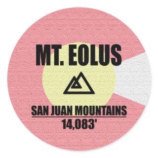 Mt. Eolus Classic Round Sticker