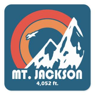 Mt. Jackson New Hampshire Sun Eagle Square Sticker