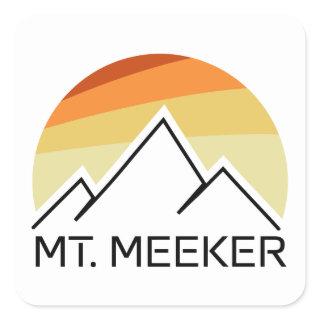 Mt. Meeker Colorado Retro Square Sticker