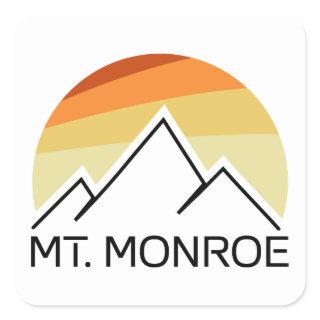Mt. Monroe New Hampshire Retro Square Sticker