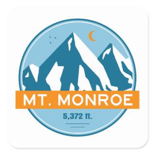 Mt. Monroe New Hampshire Stars Moon Square Sticker