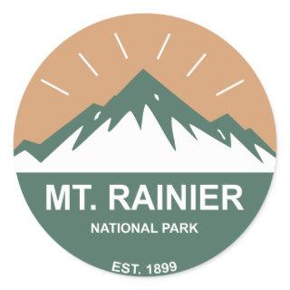 Mt. Rainier National Park Classic Round Sticker