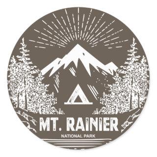 Mt. Rainier National Park Classic Round Sticker