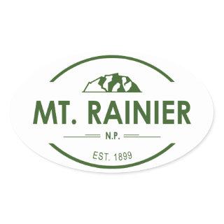 Mt. Rainier National Park Oval Sticker