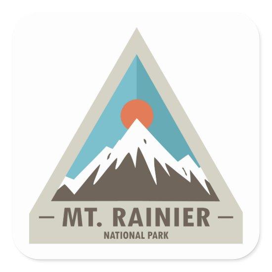 Mt. Rainier National Park Square Sticker