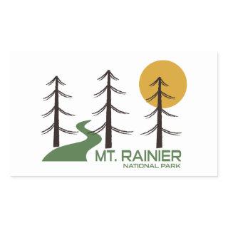Mt. Rainier National Park Trail Rectangular Sticker