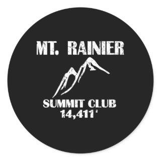 Mt Rainier Summit Club Elevation Mount Rainier Classic Round Sticker