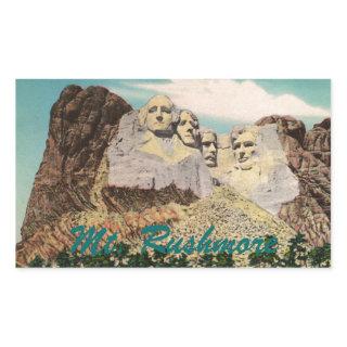 Mt. Rushmore Vintage Rectangular Sticker