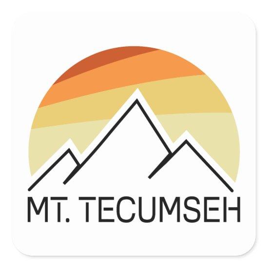 Mt. Tecumseh New Hampshire Retro Square Sticker