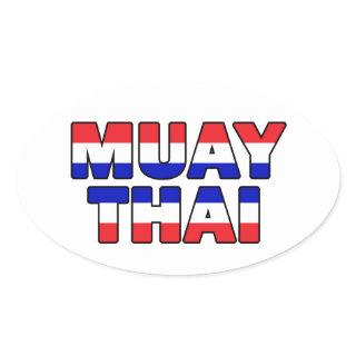 Muay Thai Oval Sticker