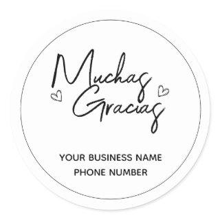 Muchas Gracias Thank You Welcome Congratulations Classic Round Sticker