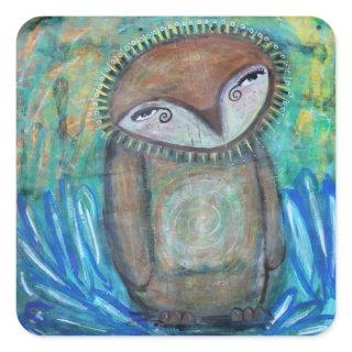 Mud Skipper, Be Brave, Square Sticker