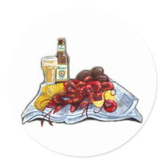 Mudbugs and Brew Classic Round Sticker