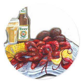 Mudbugs and Brew Classic Round Sticker