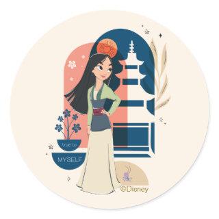 Mulan True to Myself Classic Round Sticker