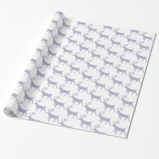 Mulberry Blue Purple Forest Stag Reindeer White