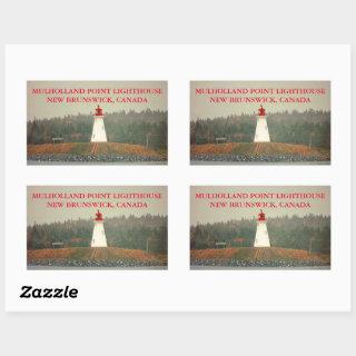 Mulholland Point Lighthouse, NB Canada Stickers