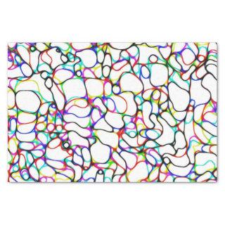 Multi-Color Curvy Abstract Pattern Tissue Paper