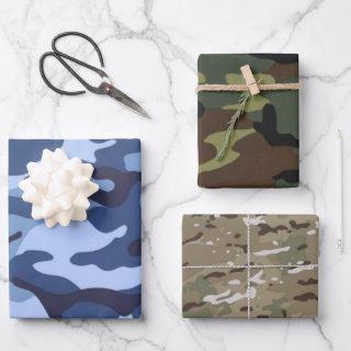 MultiColor Camo Camouflage Military Design Pattern  Sheets
