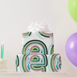 Multicolor Letter E Abstract Modern Typography
