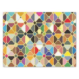 Multicolore geometric patterns with octagon shapes tissue paper