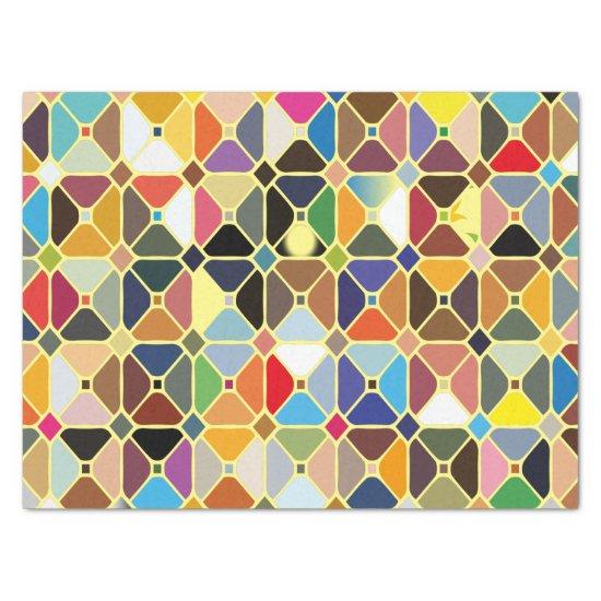 Multicolore geometric patterns with octagon shapes tissue paper
