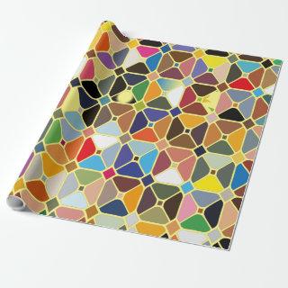 Multicolore geometric patterns with octagon shapes