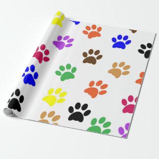 MultiColored Paw Prints