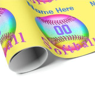 Multicolored Personalized Softball