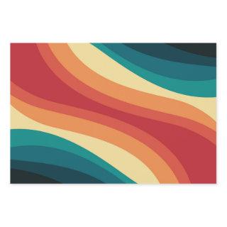 Multicolored retro style waves design  sheets