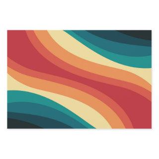 Multicolored retro style waves design  sheets