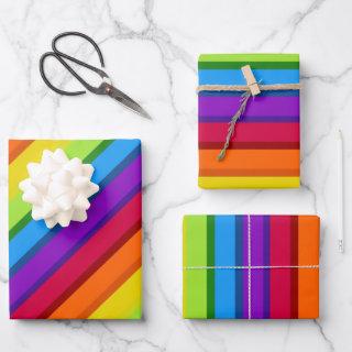 Multicolored stripes Rainbow  Sheets