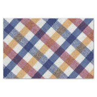 Multicoloured Tartan Pattern Tissue Paper